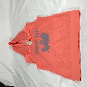NWT Orange Roper Casual Hoodie Muscle Tank Front Pocket Size Women's Medium